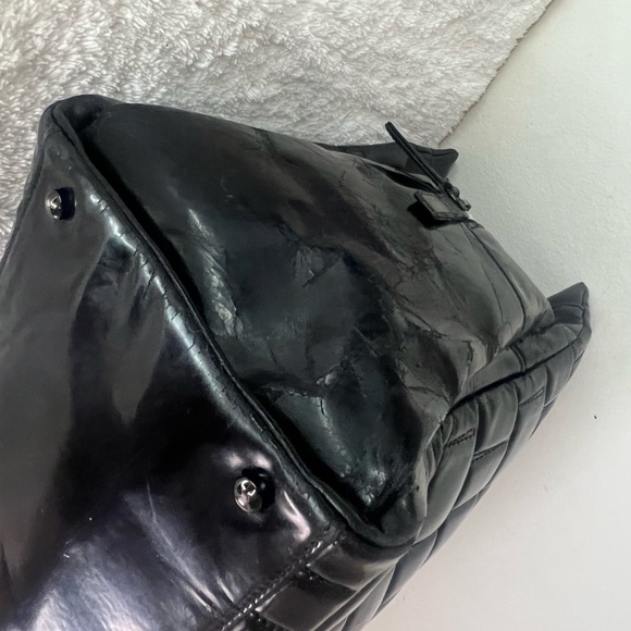 Chanel Black Quilted Vinyl Large Frozen Tote Bag - Picture 10 of 15